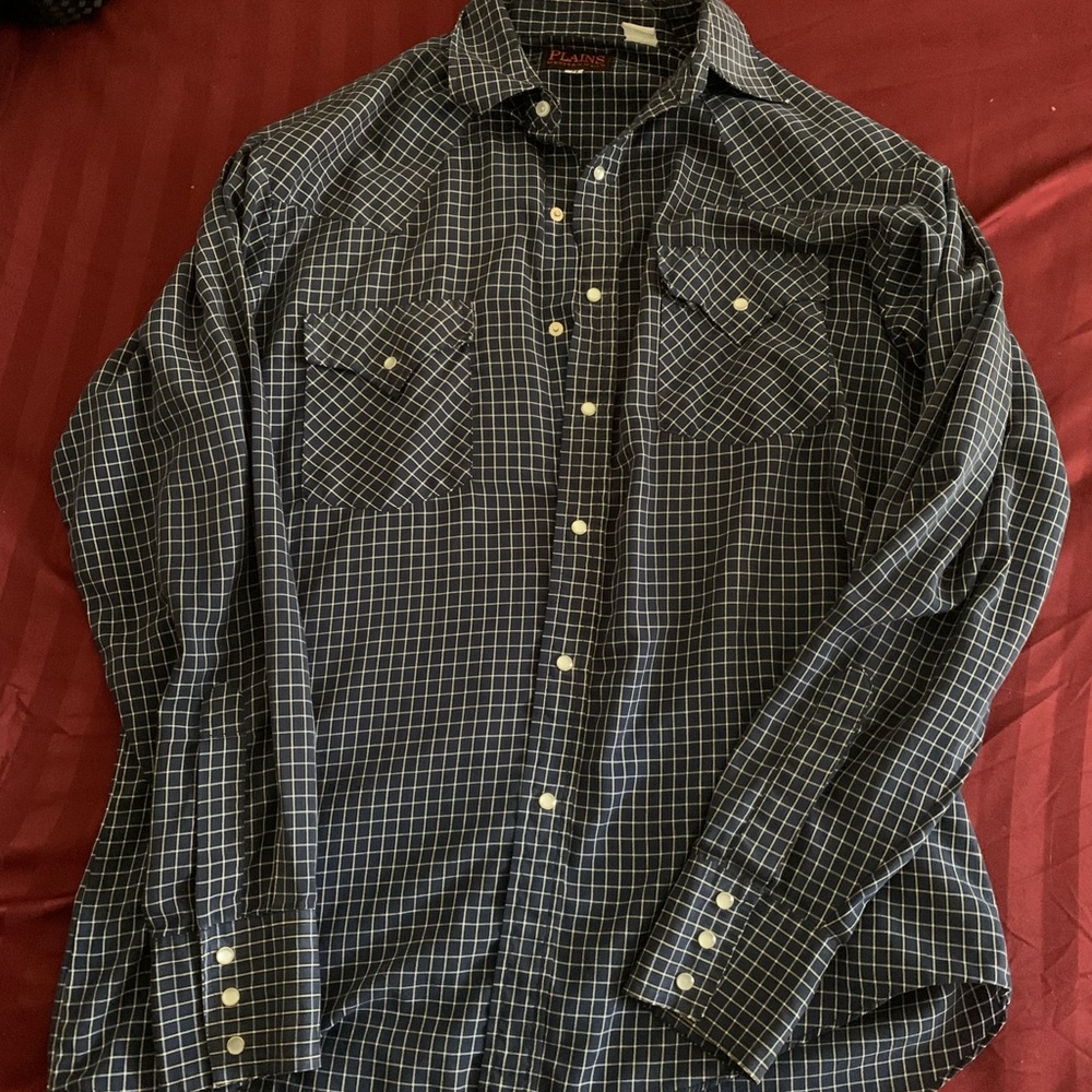 Vintage Blue & White Flannel